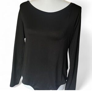 Classic Black Long Sleeve Women's Top